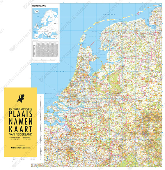 Wegenkaart nederland