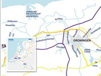 kaart met electricieitslijnen